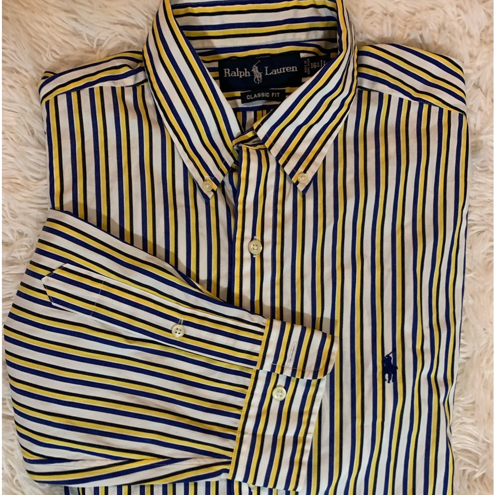 Special Sale Ralph Lauren Men’s Shirt Button Down Long Sleeves 161/2 L